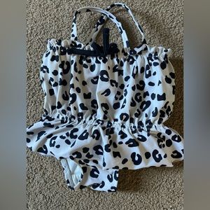 Baby girl cheetah print bathing suit